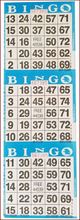 Load image into Gallery viewer, Bingo Paper Game Cards 3 on 5 sheets 100 Books