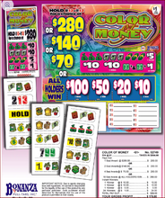 Load image into Gallery viewer, $1 Novelty Pull Tabs - Color of Money/ All Holders Win Seal Game/ $1@504ct