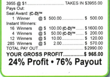 Load image into Gallery viewer, $1 Instant Pull Tabs Chips -Random Title- 3955 Count