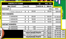 Load image into Gallery viewer, Payout board of pulltabs game
