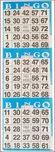 Load image into Gallery viewer, Bingo Paper Game Cards 3 on 5 sheets 100 Books
