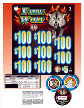 Load image into Gallery viewer, $1 Instant Pull Tabs – Fire Wolf – 1,356 Count

